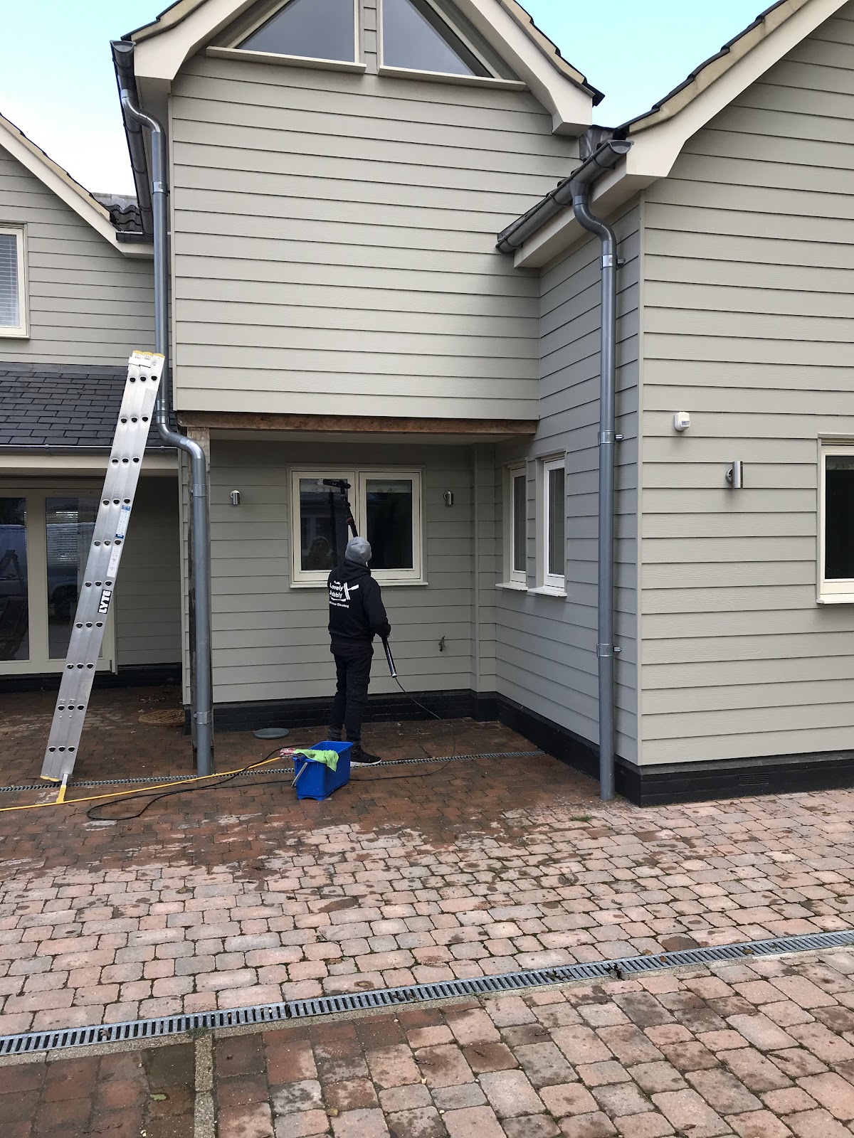 Exterior cleaning at a residential property